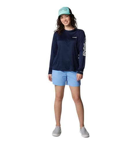 Columbia Damen Tidal Tee II Langarm, Collegiate Navy/White Logo, 3X – Ansicht 4