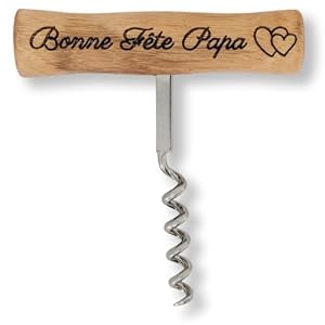 Kdo 3D Hebelkorkenzieher Holzgriff mit Gravur