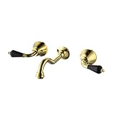 Agteruo Unterputz-Waschtischarmatur, RBF0370, Moderne Zirkonium-Gold-Wandarmatur mit...