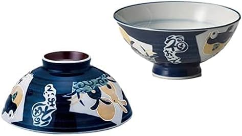 Traditional Japanese Porcelain Rice Bowls, 11.83 Fluid Ounces Lucky Creatures Rabbit, Owl, Puffer Fish Pattern Authentic Mino Ware Chawan Set Of 2 Made In Japan Kg358405 #TOP17