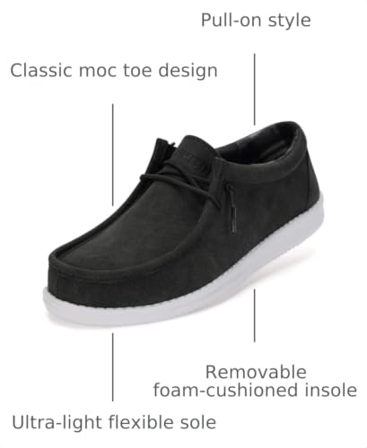 Image of WHITIN Men's Easy Breezy Slip On Loafers DU06 | Foam-Cushioned Footbed, Ultra-Lightweight Flex, Sneaker-Like Comfort for Casual Walking, Travel Ready