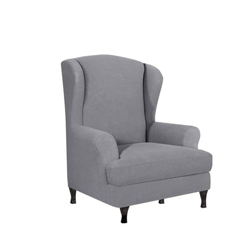 Housse de canapé extensible 1 place imperméable et lavable gris - 2