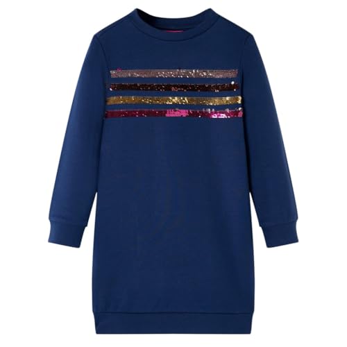 vidaXL Kinder-Pulloverkleid mit Streifen aus Pailletten...