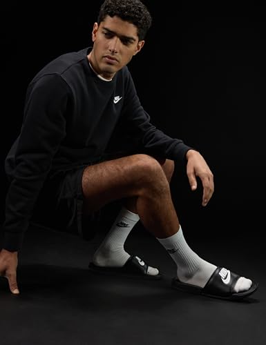 Nike Men's Benassi Just Do It Athletic Sandal, Black/White Noir/Blanc, 72