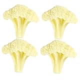 ERINGOGO 4個 シミュレーションカリフラワーモデル 軽量製リアル装飾用野菜ディスプレイ 店舗陳列 写真撮影小道具 キッチンインテリアおまま