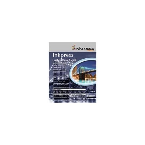 Inkpress Duo Luster Double Sided 5x7" Inkjet Paper 20 Sheets, 10 mil. 99 Percent Bright, 280 gsm Cover