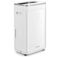 COSTWAY 20L/25L Per Day Dehumidifier with 6.5L Water Tank, LED Control Panel, Continuous Drainage, Laundry Drying, Sleep Mode, 24H Timer, Child Lock & Overflow Protection (25L/Day)