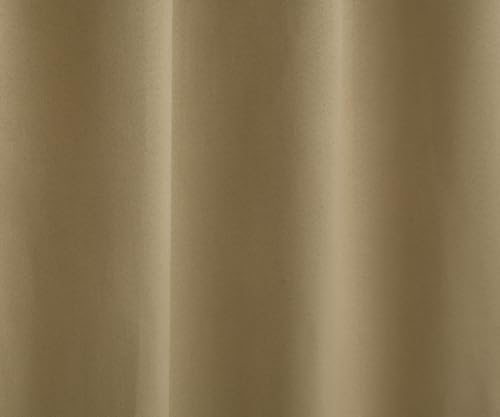 Image of KALIYO Gold Blackout Pinch Pleat Curtains for Living Room & Bedroom | Room Darkening Curtains | Pinch Pleat Header| Noise Reducing | 8 Ft | Pack of 2