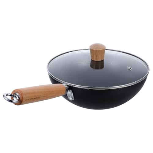 Wok pequeño de hierro Milisten con tapa 24 cm