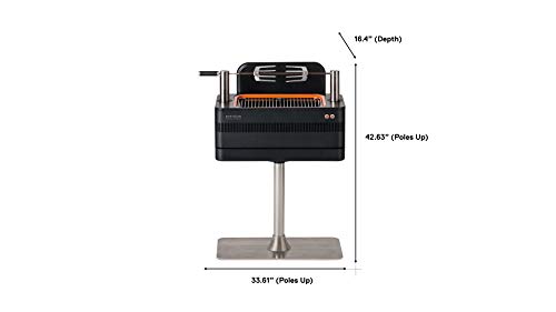 Everdure By Heston Blumenthal Fusion 29-Inch Charcoal Grill With Patented Built-In Rotisserie System & Quick Electric Ignition, Outdoor Bbq Grill, Adjustable Rod Height, Easy Clean-Up #TOP1