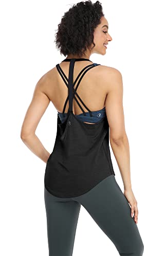 icyzone Workout Tank Tops for Women - Athletic Yoga Tops, T-Back Running Tank Top4