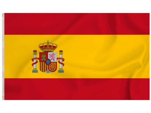 Storm&Lighthouse Spanien Flagge Spanisch Fahne Europäisch Flaggen, 150 x 90 cm, mit Metalösen Cover