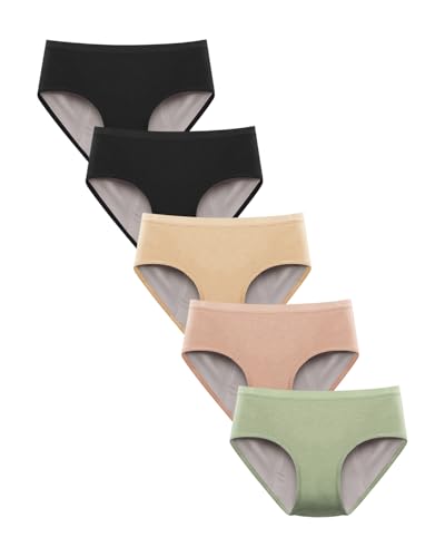 Girls Incontinence Underwear Washable 80ml Absorbency Leakproof Period Underwear for Teen 5 Pack