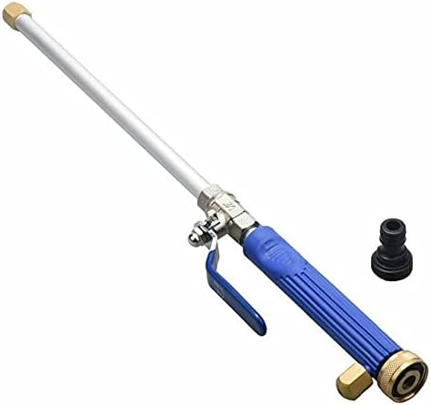 Silvesrt - Pistola rociadora de manguera de jardín de alta presión azul con boquilla de latón y carcasa de válvula de bola de acero galvanizado