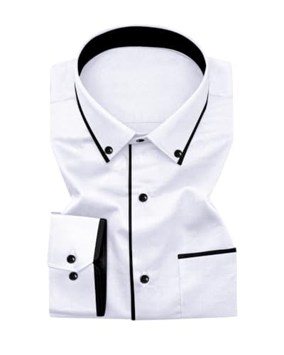 Image of Men's Regular Fit Casual Shirt, Solid Pattern, Slim Collar
