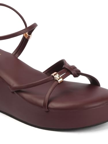 Image of SilverArrow Womens Velmora Comfortable Stylish Wedge Heel Sandals for Women Trendy Open Toe Flats