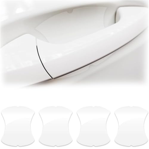 4 Pegatinas para manijas de Coche, Material de Fibra de Carbono, Protege contra arañazos, Pegatinas Coche Exterior, Protector Puerta Coche