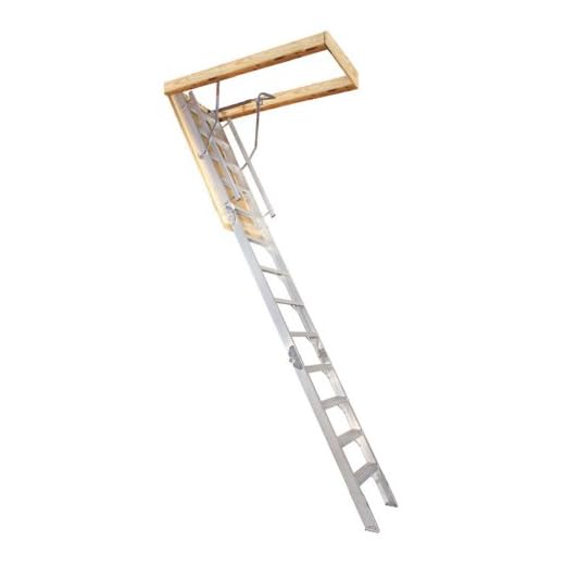 Century Attic Stairway Folding Aluminum 12 ' 300 Lb Rough Opening 25-1/2 " X 64 "