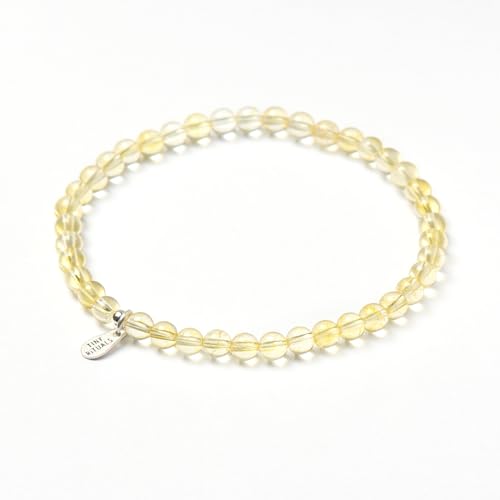 Tiny Rituals Positive Energy Bracelet for Men & Women - Natural Gemstone Women Bracelets - Unique, Beautiful & Stress Relief Gift - Stretchy Cord 4mm Genuine Gemstone Charm Bracelet2