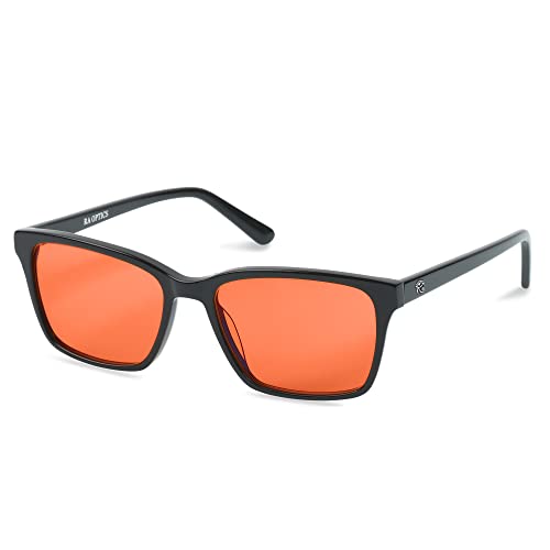 Ra Optics Maxwell Frame with Sunset Lenses - Science-Based Blue Light Glasses Increase Sleep Quality - Premium Glasses for Men and Women Block Blue Light from Screens