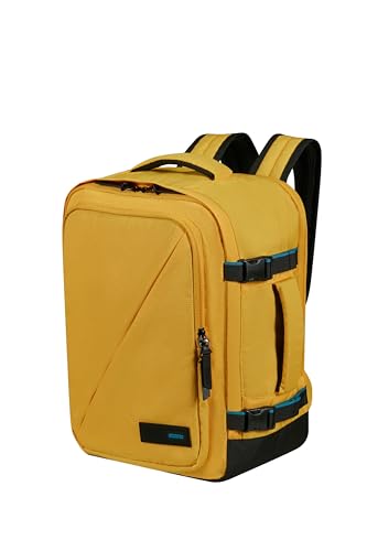 American Tourister Take2Cabin, bolsa de cabina Ryanair de 25 x 20 x 40 cm, 24 L, 0,40 kg, equipaje de mano, mochila de avión S para subasientos, amarilla (amarilla)