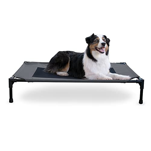 K&H Pet Products Outdoor Elevated Dog Cot, Breathable Cooling Elevated Cot Hammock Pet Bed for Large...