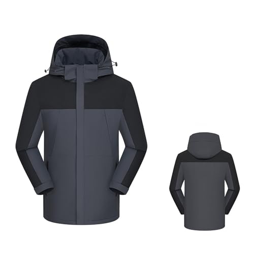 Chaqueta Casual Femenina Versátil para Senderismo y Actividades Exteriores con Forro Polar Transpirable Diseño Todas Estaciones (Dark Gray, XXXXL) #17