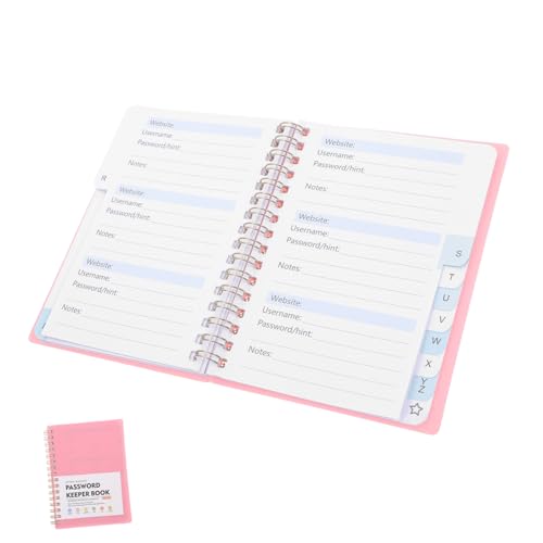 GETAJGHSD パスワード手帳 アルファベットタブ付き スパイラル綴じ 小型パスワードオーガナイザー ウェブサイトログイン管理 ポータブルノー