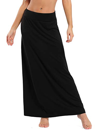 Yinggeli Women's Bohemian Print Long Maxi Skirt (X-Large, H-Flower) #TOP8