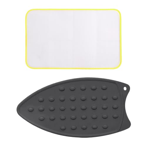 Alfombrilla de Planchar de Silicona, Almohadilla de Reposo de Silicona, Alfombrilla de Planchado Portátil, Mini Almohadilla de Hierro de Siliconas, Estera de Aislamiento Térmico de Plancha, Gris