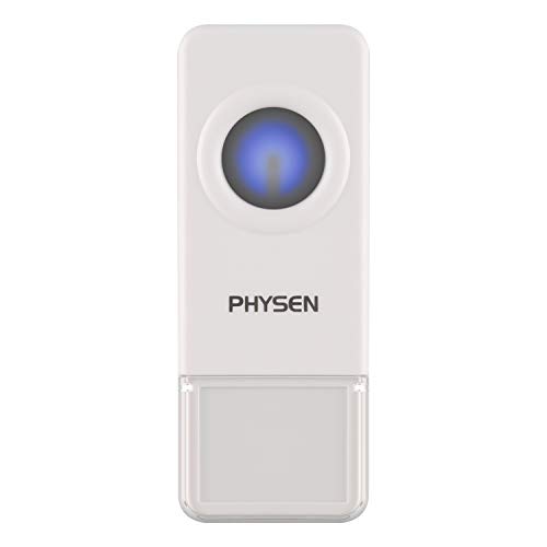 Waterproof Wireless Doorbell Transmitter PHYSEN Remote Control Push Button, White