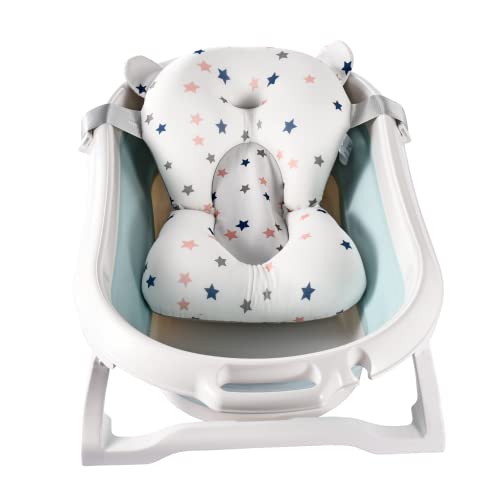 Baby Bath Tub Seat Cushion - Baby Sink Bath Cushion - Bathing Seat Support, Infant Or Newborn Bath Pillow Support Mat - Comfort Bathtub Safety Seat Pad - Floating Tub Pillow For Babies Or Infants #TOP6