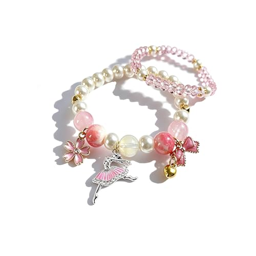 Image of Ballerina Bracelet Dance Recital Bracelet Ballerina Blue Bracelet Cute Ballerina Dance Beaded Bracelet Ballerina Friendship Bracelets Ballerina Party Jewellery