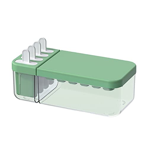 Molde para cubitos y paletas con tapa verde miniatura 1