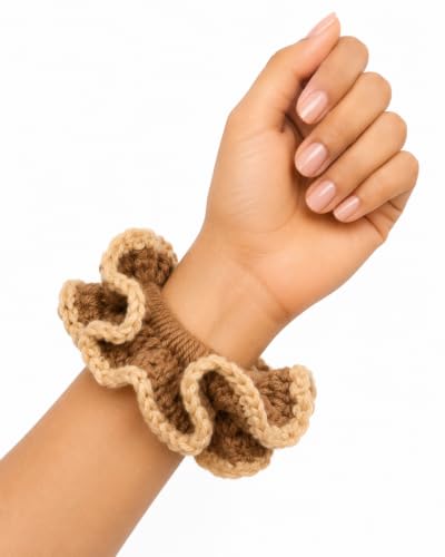 Image of Handmade Crochet Mobile Pouch for Women & Girls | Knitted Phone Holder with Wrist Strap | Cute Floral Aesthetic Mobile Cover Case | Soft Yarn Handmade Gift (lt Beige)