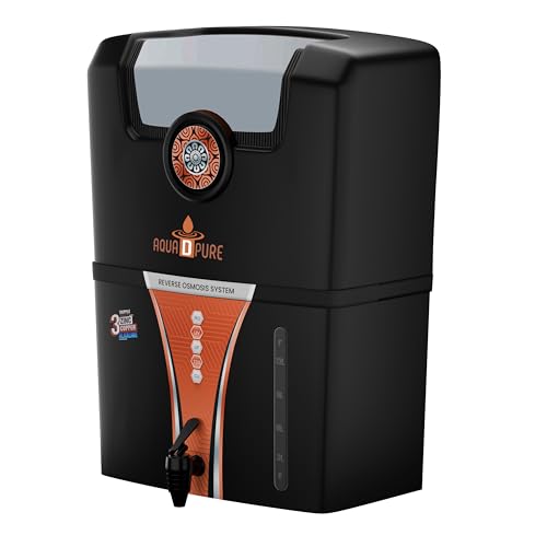Image of AQUA D PURE Alkaline RO Water Purifier 12L RO+UV+UF+TDS Control with Goodness of copper 12 Liter Large Storage Tank, Suitable for all type of water supply. (Zinc RO Water Purifier)
