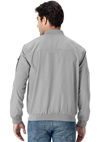 Image of Gopune Men's Windproof Bomber Jacket Lightweight Windbreaker Outdoor Golf Fashion Coat