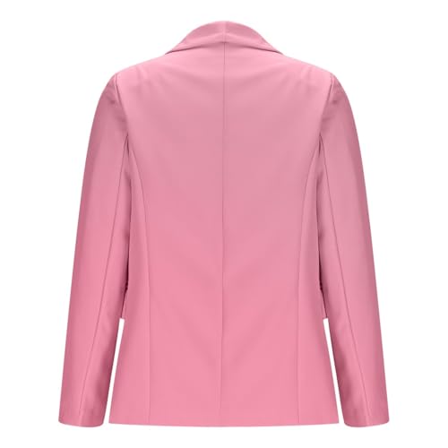 Women Long Sleeve Casual Cardigan Blazer, Solid Color Basic Lapel Suit Jackets Elegant Slim Business Blazers with Pockets3