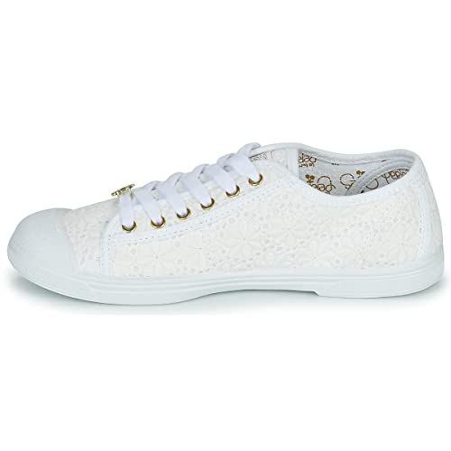 Le Temps des Cerises, Basic 02 Fantaisie, Femme Basket_Mode_Basse Blanc cassé EU37 UK4-37 EU