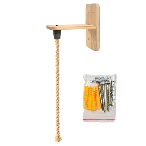 Cuerda de escalada para gatos: juego de trampolín montado en la pared de 6,56 pies de largo, escalera de ejercicio para gatos resistente a la masticación, accesorio de actividad duradero para