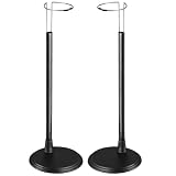 Abaodam Höhenverstellbarer Puppenständer für 45 cm Figuren, 2 Stück Schwarze Halterung aus Edelstahl, Stabiler Aufsteller für Große Sammlerstücke und Porzellanpuppen