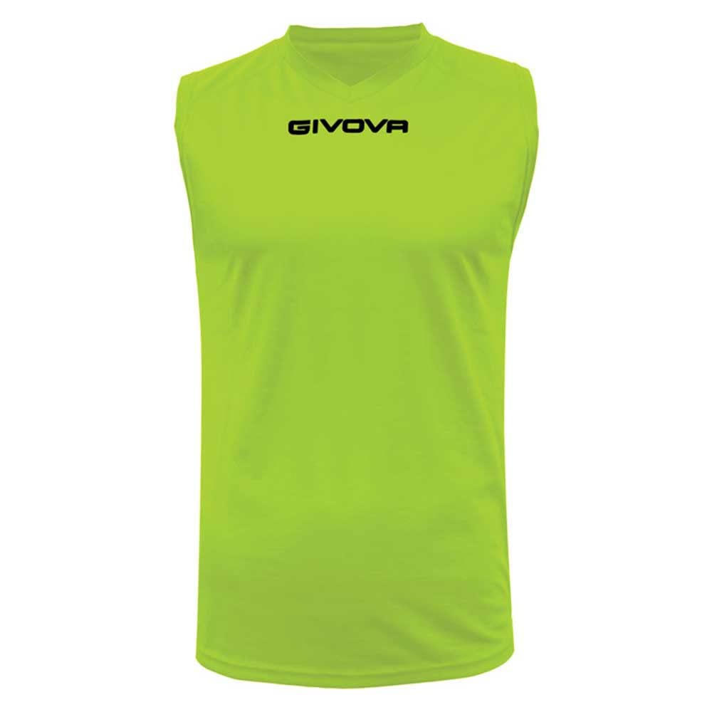 Givova ONE Fluorescent Yellow Sleeveless Shirt Size XL