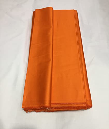 Image of BKRKJ Women's Cotton Silk Unstitched Fabric by Meter for Sewing Suit Salwar Chudidar Patiyala Shirt Kameez Blouse Kurta Pyjama Pathani jam Glace (2 Meter, Orange)