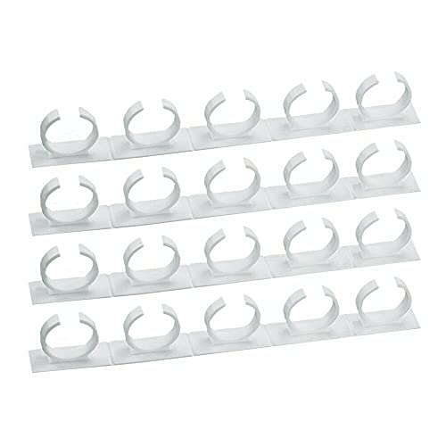 Flytise 20 uds, Estante para tarros de Especias de Cocina, Soporte para alenamiento de Botellas de condimento Adhesivo, Organizador de Armario, Puerta de Armario de Pared, frascos de Especias, Gancho Cover