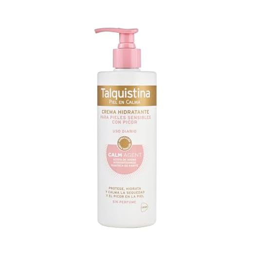 TALQUISTINA - Crema Hidratante 400ml, para Pieles con Picor, Uso Diario, Hidratación de Larga Duración, Protege y Calma la Sequedad, Apta Pieles Sensibles.
