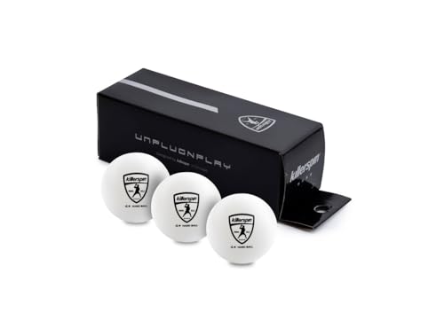 Killerspin 4-Star 40+ White Ping Pong Balls - New Standard ABS Plastic 40mm Table Tennis Balls - Competition Balls for Tournament Play - ITTF Quality (3 White Ball-Pack)