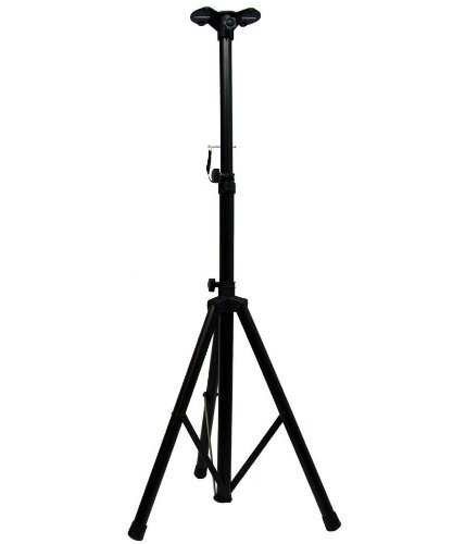 American Sound Connection ASC Pro Audio Mobile DJ PA スピーカースタンド 6フィート 高さ調節可能 三脚 アダプターブラケット付き