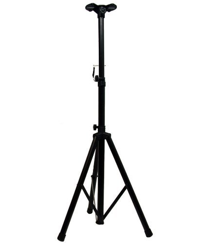 ASC Pro Audio Mobile DJ PA Speaker Stand 6 Foot Adjustable Height Tripod with Adapter Bracket