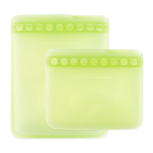 Sac à sandwich réutilisable en silicone Bumkins vert pour la préparation et repas