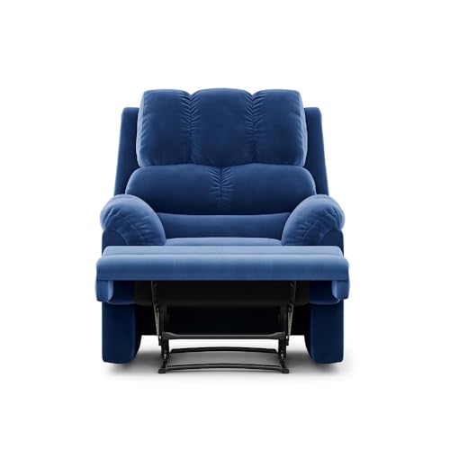 Image of Wakefit Recliner | 3 Year Warranty | Recliner Sofa 1 Seater, XpertGRID Technology, Designed for Supreme Comfort & Relaxation, Easy DIY Assembly, 145 kg Weight Capacity, Virelia (Blue)